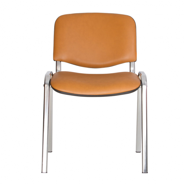 Scaun vizitator GOA CHROME, Aramiu piele ecologica [2]