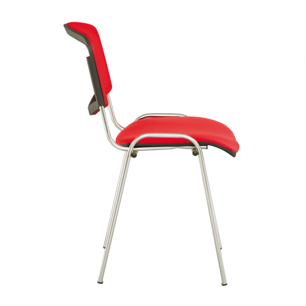 Scaun vizitator GOA NET CHROME, Rosu stofa cagliari [3]