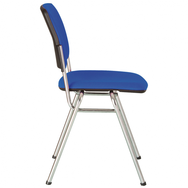 Scaun vizitator LAZARO CHROME, Safir stofa fiji [2]