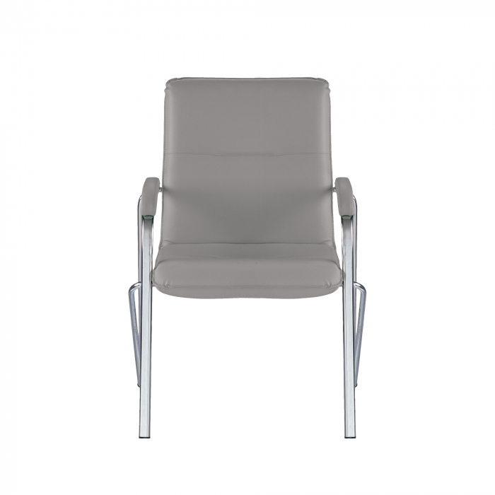 Scaun vizitator MULLER Soft, Gri piele ecologica [3]