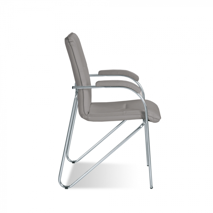 Scaun vizitator MULLER Soft, Gri piele ecologica [2]