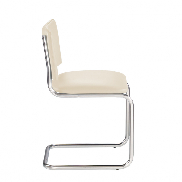 Scaun vizitator MURIELLO, Crem piele ecologica [3]