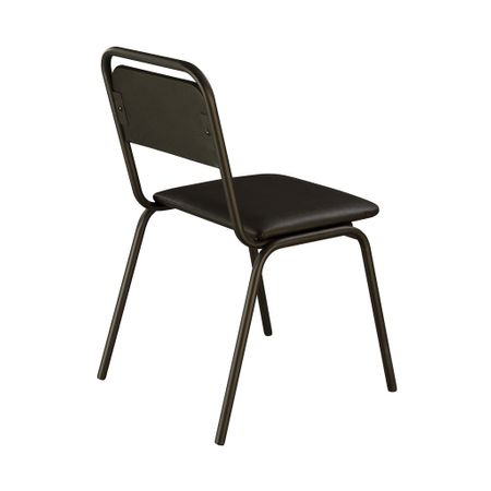 Scaun vizitator VISIT, Negru piele ecologica [3]