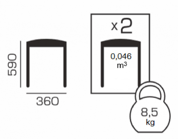 Set 2 taburete pliabile Clever L, Lemn, Walnut [6]
