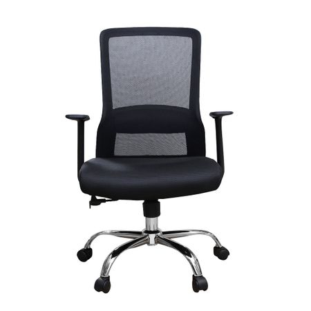 Scaun de birou ergonomic EASY, mesh, negru [2]