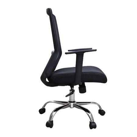 Scaun de birou ergonomic EASY, mesh, negru [3]