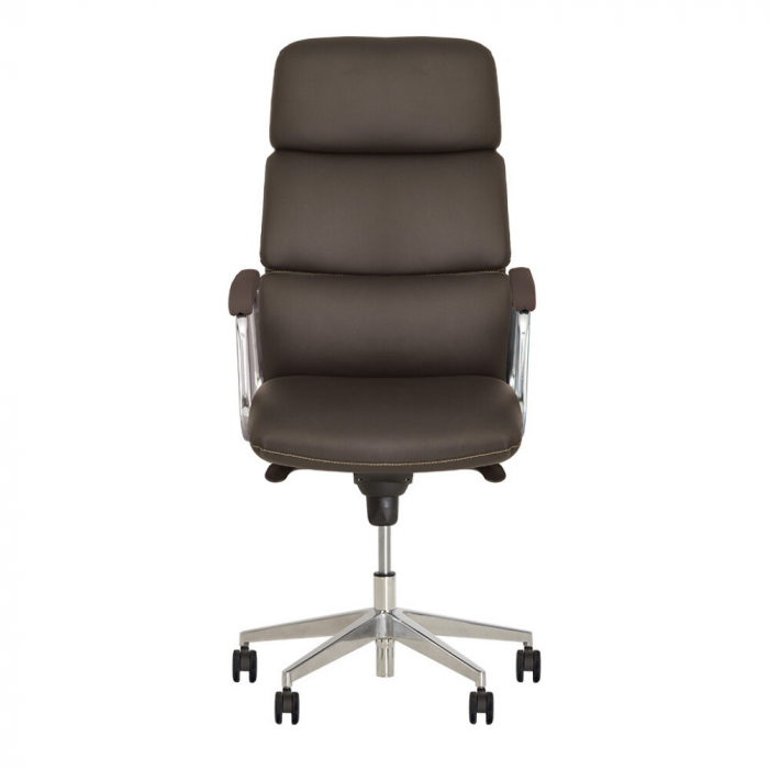 Set 2 scaune directoriale VEGAS, Brun inchis, piele ecologica [4]