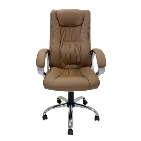 Scaun directorial HELLEN, piele ecologica, Maro [2]
