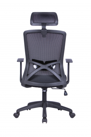 Scaun ergonomic de birou LOCO Mesh/Textil, Negru [3]