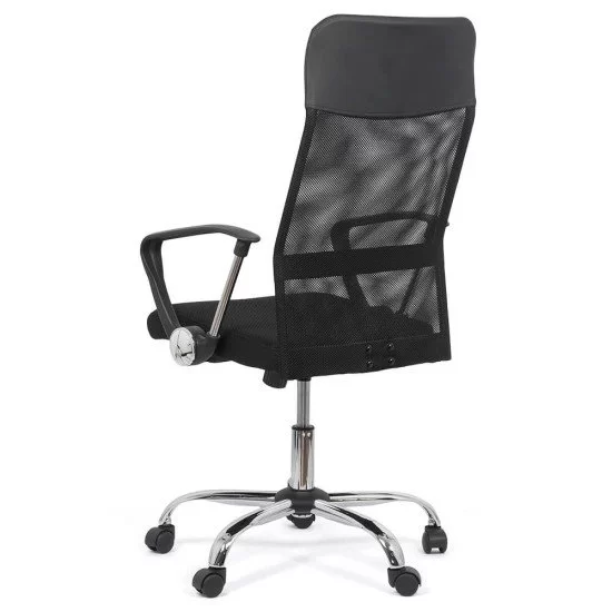 Scaun de birou ergonomic TAZZ Mesh/ piele ecologica Negru [4]