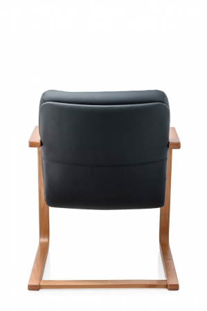 Scaun de conferinta ATLAS EXTRA CF piele naturala, Negru [3]