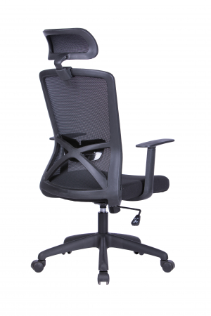 Scaun ergonomic de birou LOCO Mesh/Textil, Negru [4]