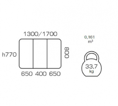 Masa de bucatarie extensibila COSY, 130(170)*80, Nut [2]