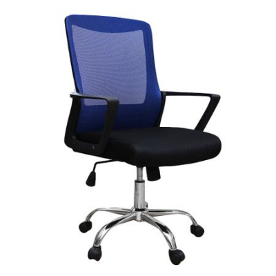 Scaune de birou - Scaun de birou ergonomic CANNES, mesh, negru/albastru