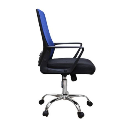 Scaun de birou ergonomic CANNES, mesh, negru/albastru [2]