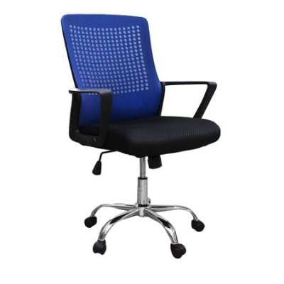 Scaune ergonomice - Scaun de birou ergonomic HEXI, mesh, negru/albastru