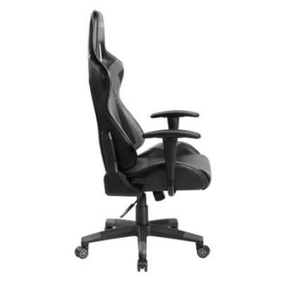 Scaun directorial GAMING TIME, ergonomic, piele ecologica, negru/gri [2]