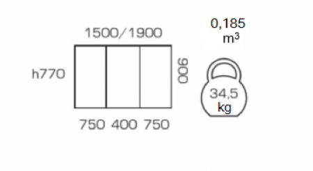 Masa de bucatarie extensibila GREMY, 150(190)*90 cm, Nut [2]