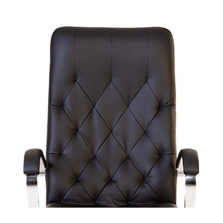 Scaun de birou HAVANA STEEL CHROME, mecanism Multiblock, Negru, piele ecologica [3]
