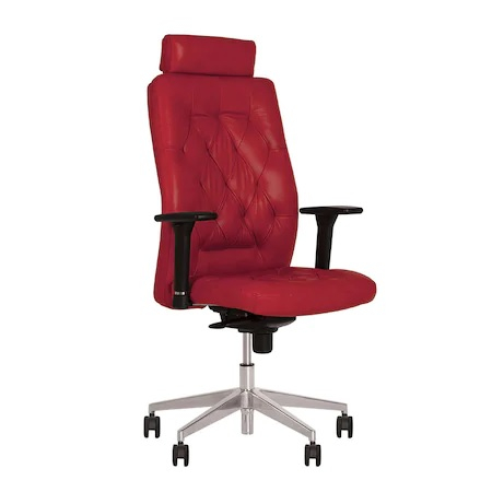 Scaune directoriale - Scaun directorial CHEVY HR, brate 4D, Rosu, piele naturala