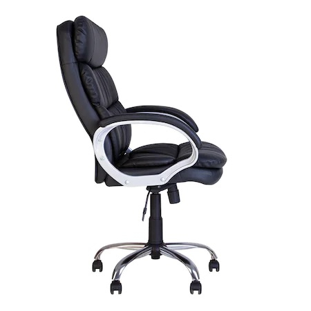 Scaun directorial BUFFO, piele ecologica, negru [2]