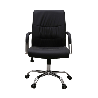 Scaun de birou HEDO, piele ecologica, Negru [1]