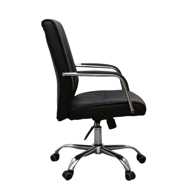 Scaun de birou HEDO, piele ecologica, Negru [2]
