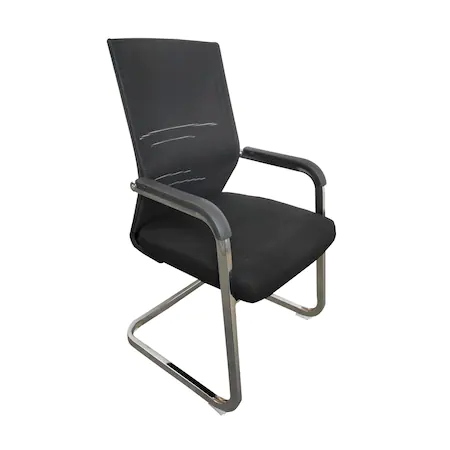 Scaune de conferinta - Scaun de vizitator ergonomic MARGO CF, Negru. Mesh/Textil