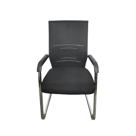 Scaun de vizitator ergonomic MARGO CF, Negru. Mesh/Textil [1]