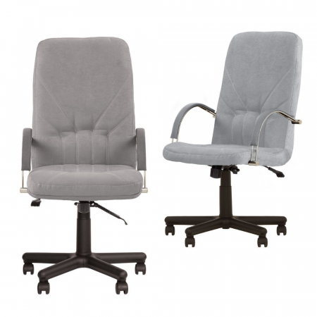 Scaun directorial MAVIS, mecanism Anyfix, textil microfibra, Gri [4]