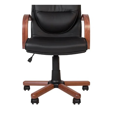 Set 2 scaune directoriale EXONIA EXTRA, brate din lemn, piele naturala, negru [3]