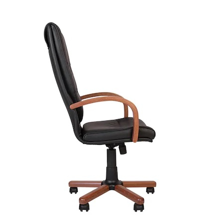 Set 2 scaune directoriale EXONIA EXTRA, brate din lemn, piele naturala, negru [5]