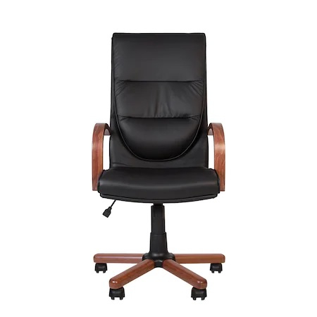 Scaun directorial EXONIA EXTRA, brate din lemn, piele naturala, negru [6]
