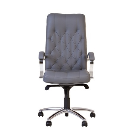 Scaun de birou HAVANA STEEL CHROME, mecanism Multiblock, Gri, piele ecologica [1]