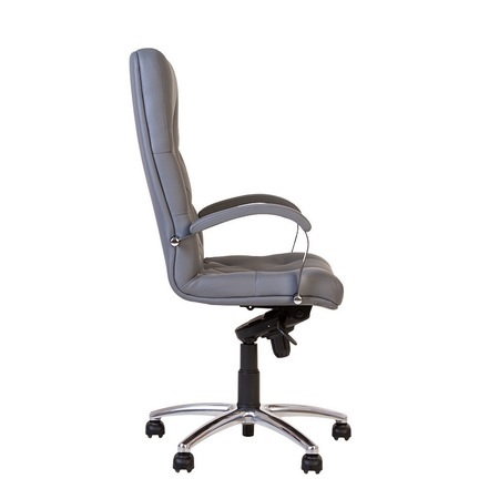 Scaun de birou HAVANA STEEL CHROME, mecanism Multiblock, Gri, piele ecologica [2]