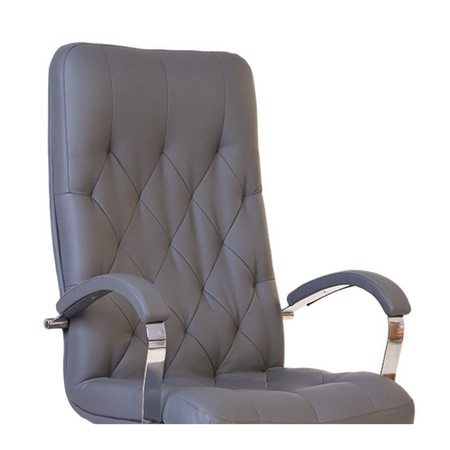 Scaun de birou HAVANA STEEL CHROME, mecanism Multiblock, Gri, piele ecologica [3]
