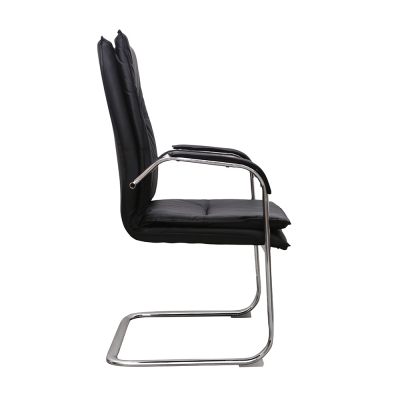 Scaun de vizitator VITARA CF, piele ecologica, negru [1]