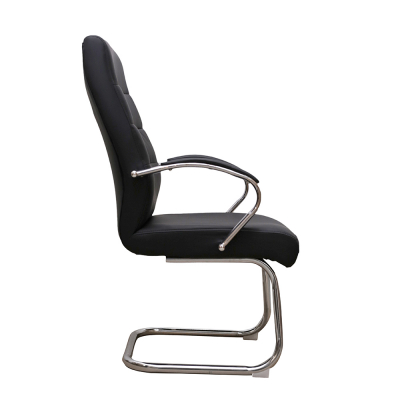 Scaun de vizitator HILFI CF, piele ecologica, Negru [2]