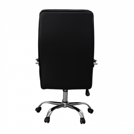 Scaun directorial CLARK, piele ecologica, Negru [3]