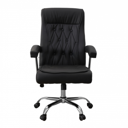 Scaun directorial HEVIS, piele ecologica, Negru [1]