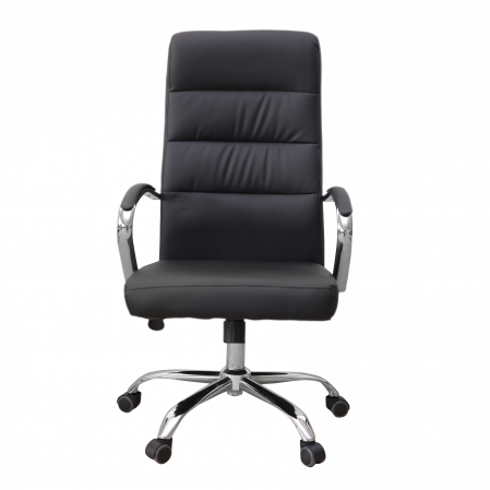 Scaun directorial CARDANO, piele ecologica, negru [1]