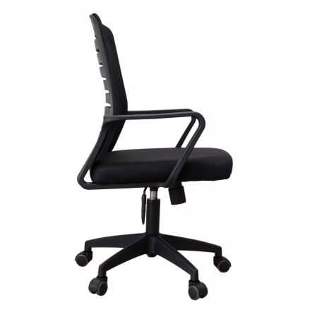 Scaun de birou LEOS, Mesh/ Textil, Negru [2]