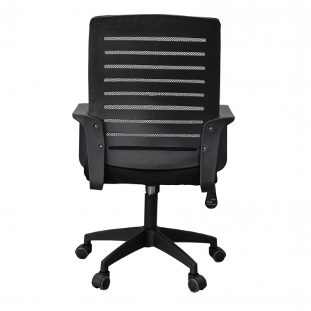 Scaun de birou LEOS, Mesh/ Textil, Negru [3]