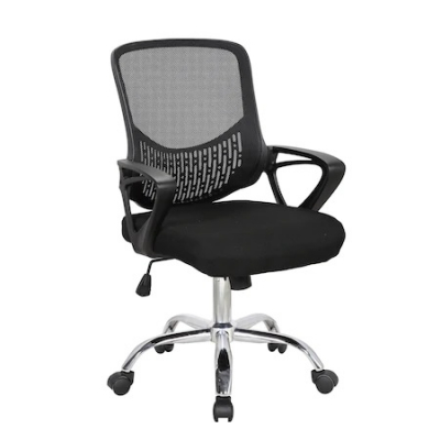 Scaune de birou - Scaun de birou ergonomic GRAVO, Negru, Mesh/Textil