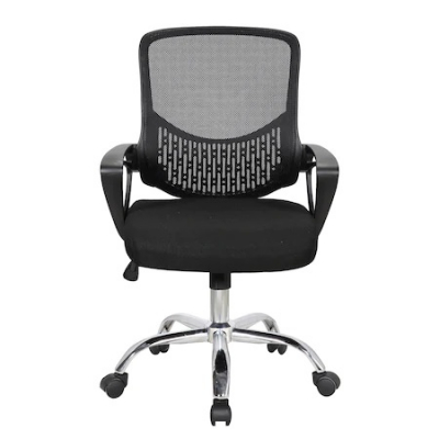 Scaun de birou ergonomic GRAVO, Negru, Mesh/Textil [1]