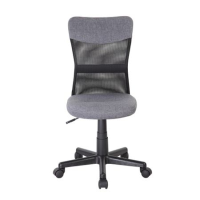 Scaun de birou CHEAP, textil+mesh, gri/negru [1]