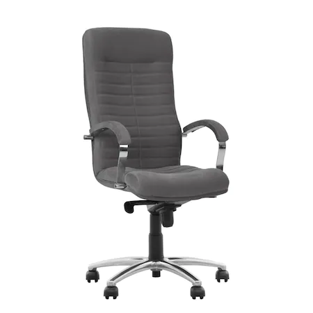Scaune directoriale - Scaun directorial SENNA, baza aluminiu, textil microfibra, Gri