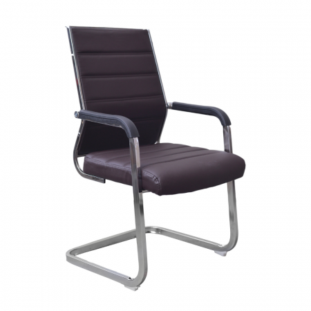 Scaune de conferinta - Scaun de vizitator ergonomic OMO CF, Maro piele ecologica