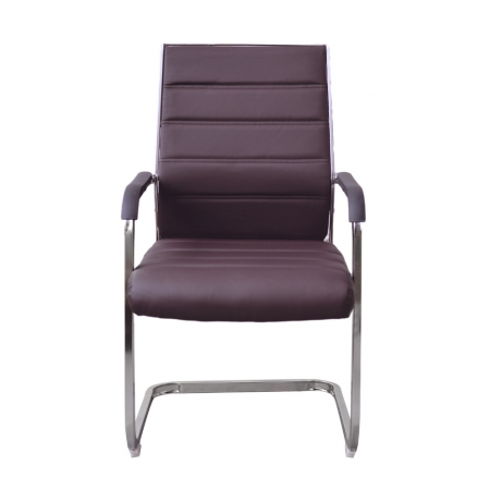 Scaun de vizitator ergonomic OMO CF, Maro piele ecologica [2]