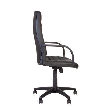 Set 2 scaune de birou LUKE, piele ecologica, Negru [2]
